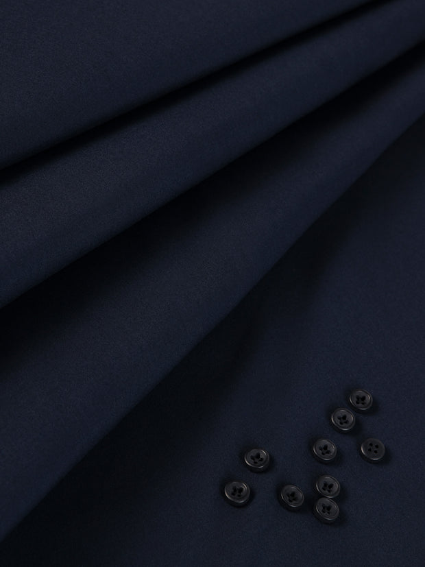 Dark Blue Blended Men Unstitched Fabric - AL-Johar-23 - Almirah Online