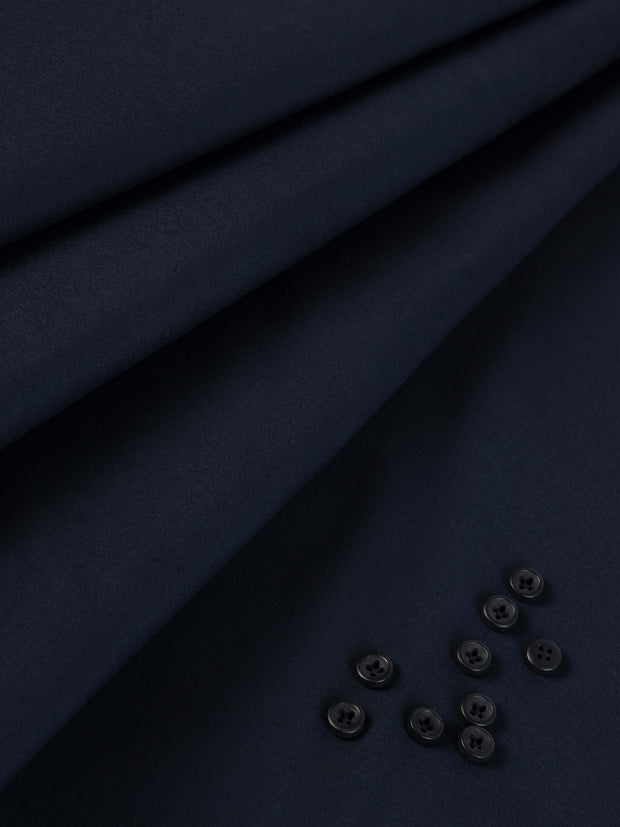Dark Blue Blended Unstitched Fabric - AL-Johar-23