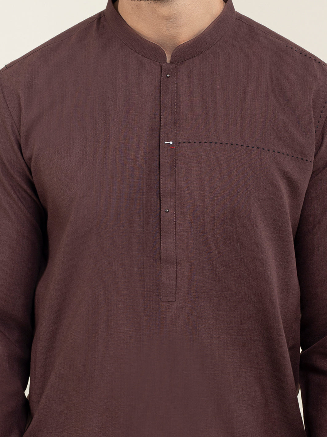 Maroon Blended Kurta - AL-K-1090