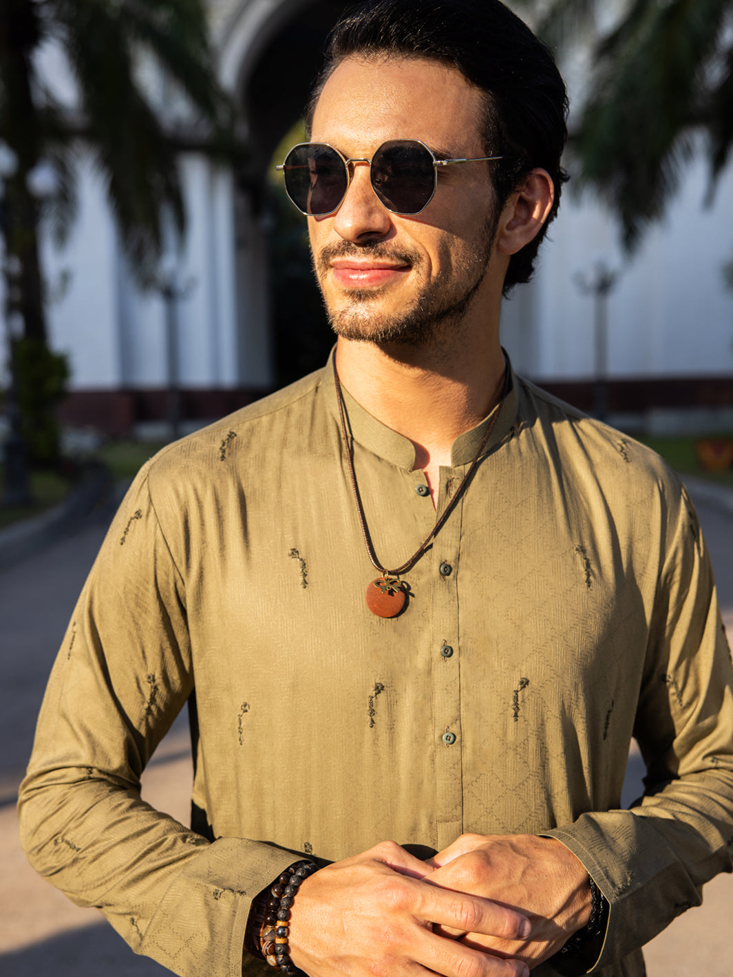Green Cotton Kurta - AL-K-1147A - Almirah Online