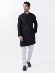 Black Blended Kurta - AL-K-1157C - Almirah Online