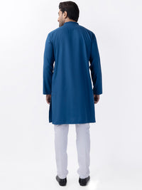 Blue Blended Kurta - AL-K-1166