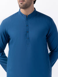 Blue Blended Kurta - AL-K-1166