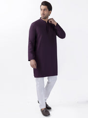 Purple Blended Kurta - AL-K-1167 - Almirah Online