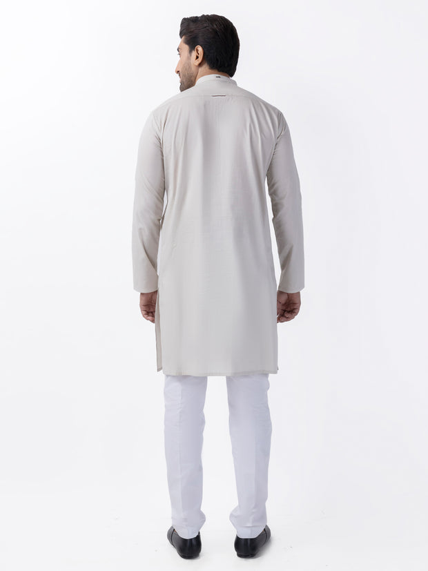 Light Sage Blended Kurta - AL-K-1169 - Almirah Online