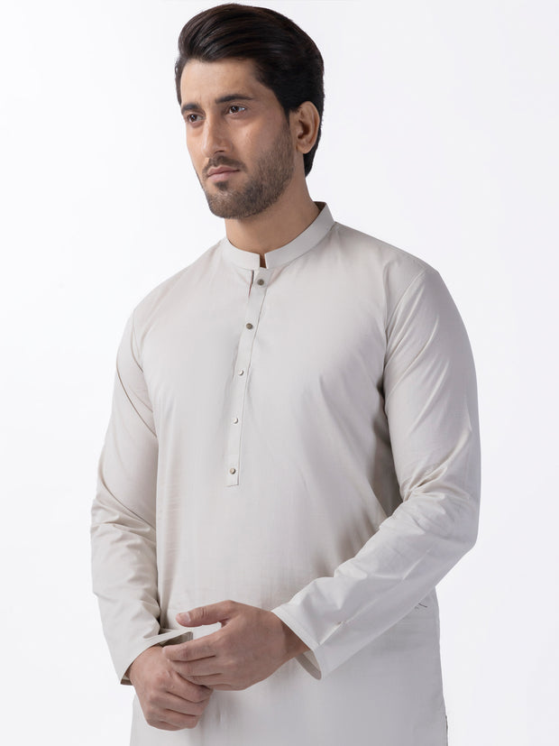 Light Sage Blended Kurta - AL-K-1169 - Almirah Online