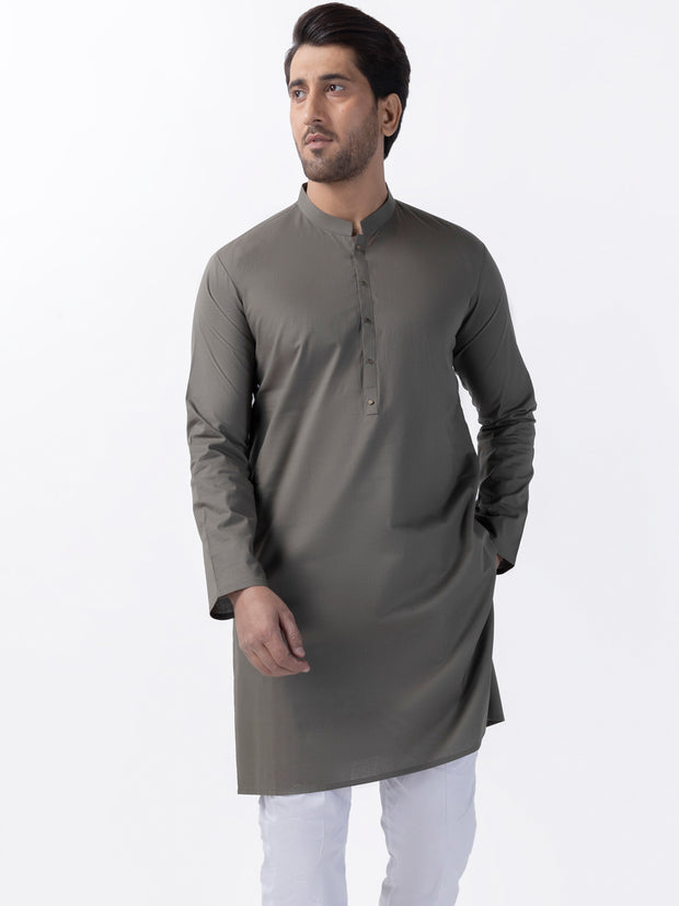 Green Blended Kurta - AL-K-1170 - Almirah Online