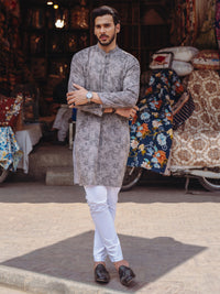 Brown Cotton Kurta - AL-K-1188