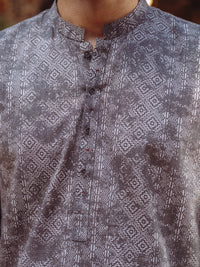 Brown Cotton Kurta - AL-K-1188