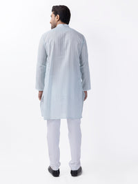 Sky Blue Cotton Kurta - AL-K-1196B