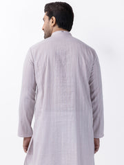 Light Pink Cotton Kurta - AL-K-1196C - Almirah Online