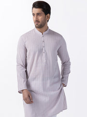 Light Pink Cotton Kurta - AL-K-1196C - Almirah Online