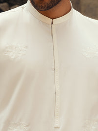 White Semi-Formal Kurta - AL-K-1275
