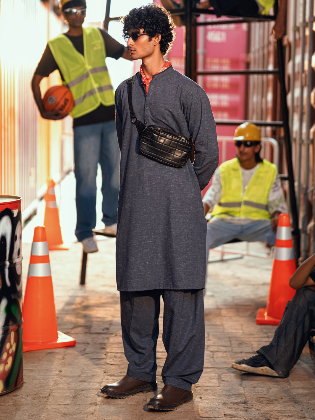 Blue Kameez Shalwar - AL-KS-3290