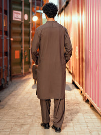 Brown Kameez Shalwar - AL-KS-3278