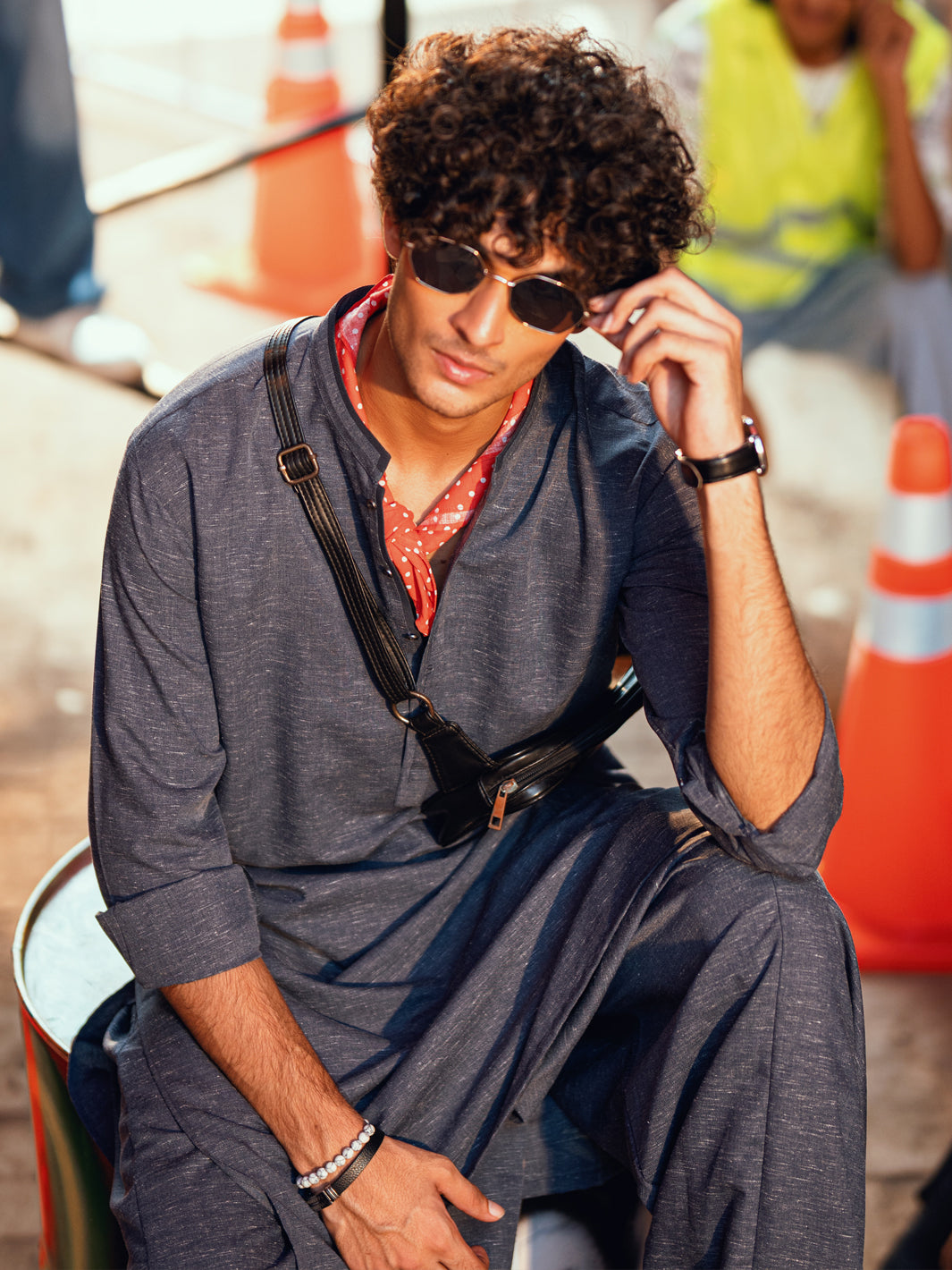 Blue Kameez Shalwar - AL-KS-3290