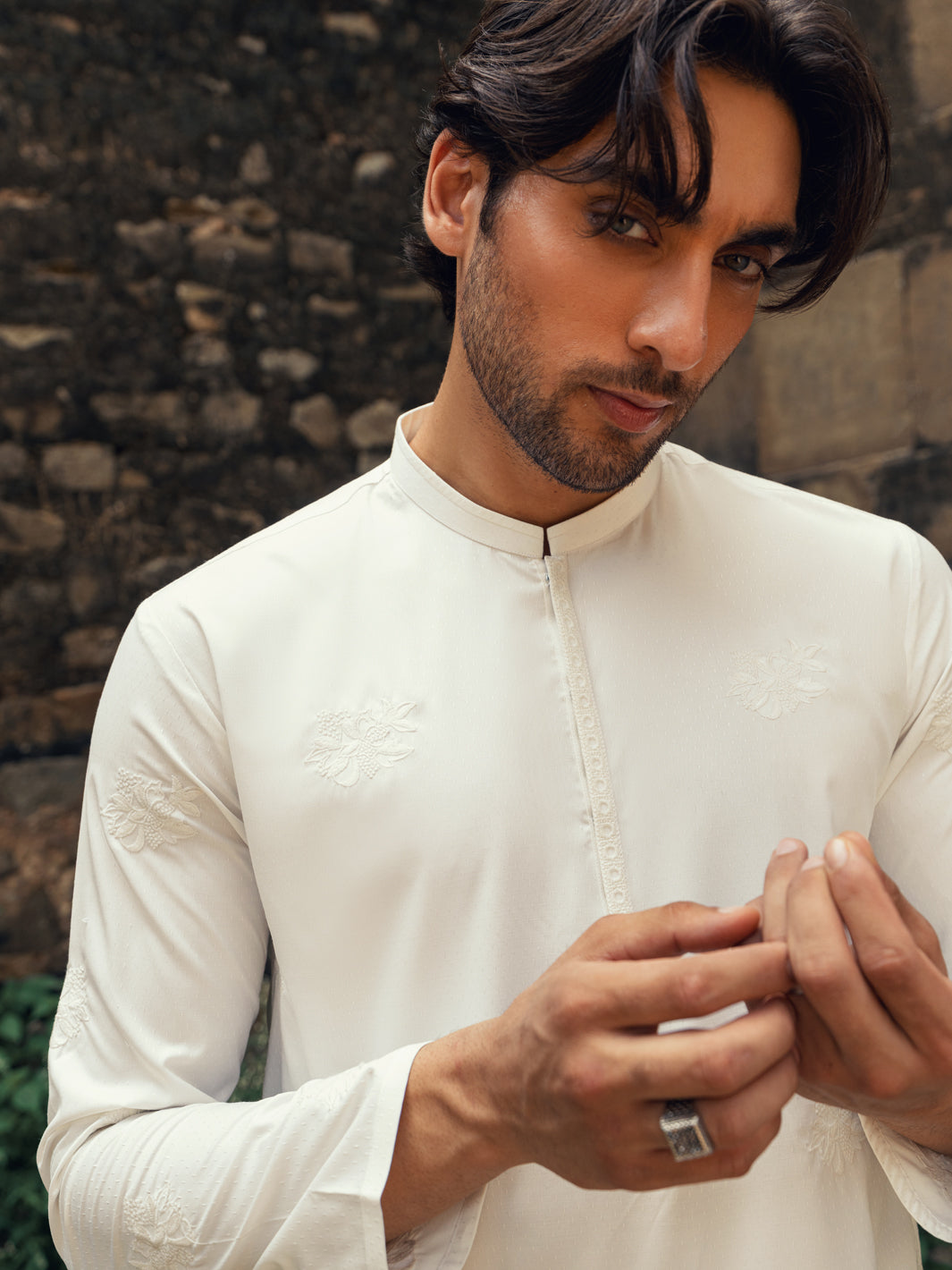 White Semi-Formal Kurta - AL-K-1275