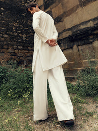 White Semi-Formal Kurta - AL-K-1275