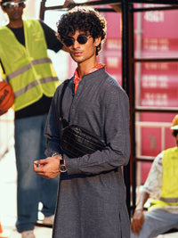 Blue Kameez Shalwar - AL-KS-3290