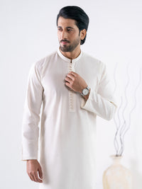 White Cotton Kurta - AL-K-1300