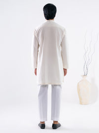 White Cotton Kurta - AL-K-1300