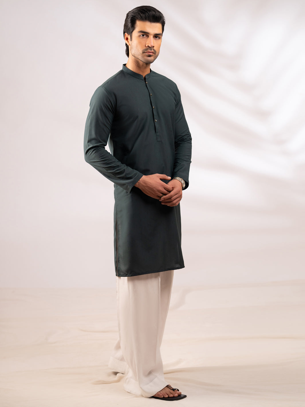 Green Cut & Sew Kurta - AL-K-1305