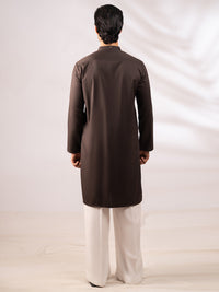 Brown Plain Kurta - AL-K-1309