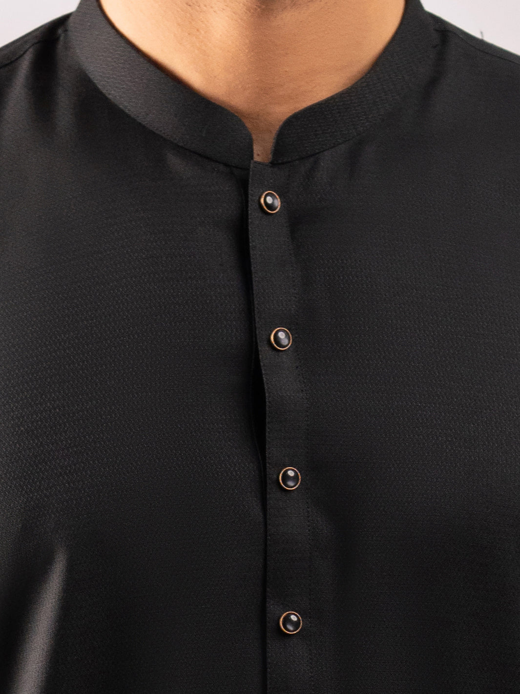 Black Plain Kurta - AL-K-1310