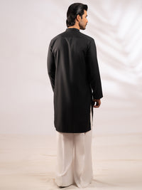 Black Plain Kurta - AL-K-1310