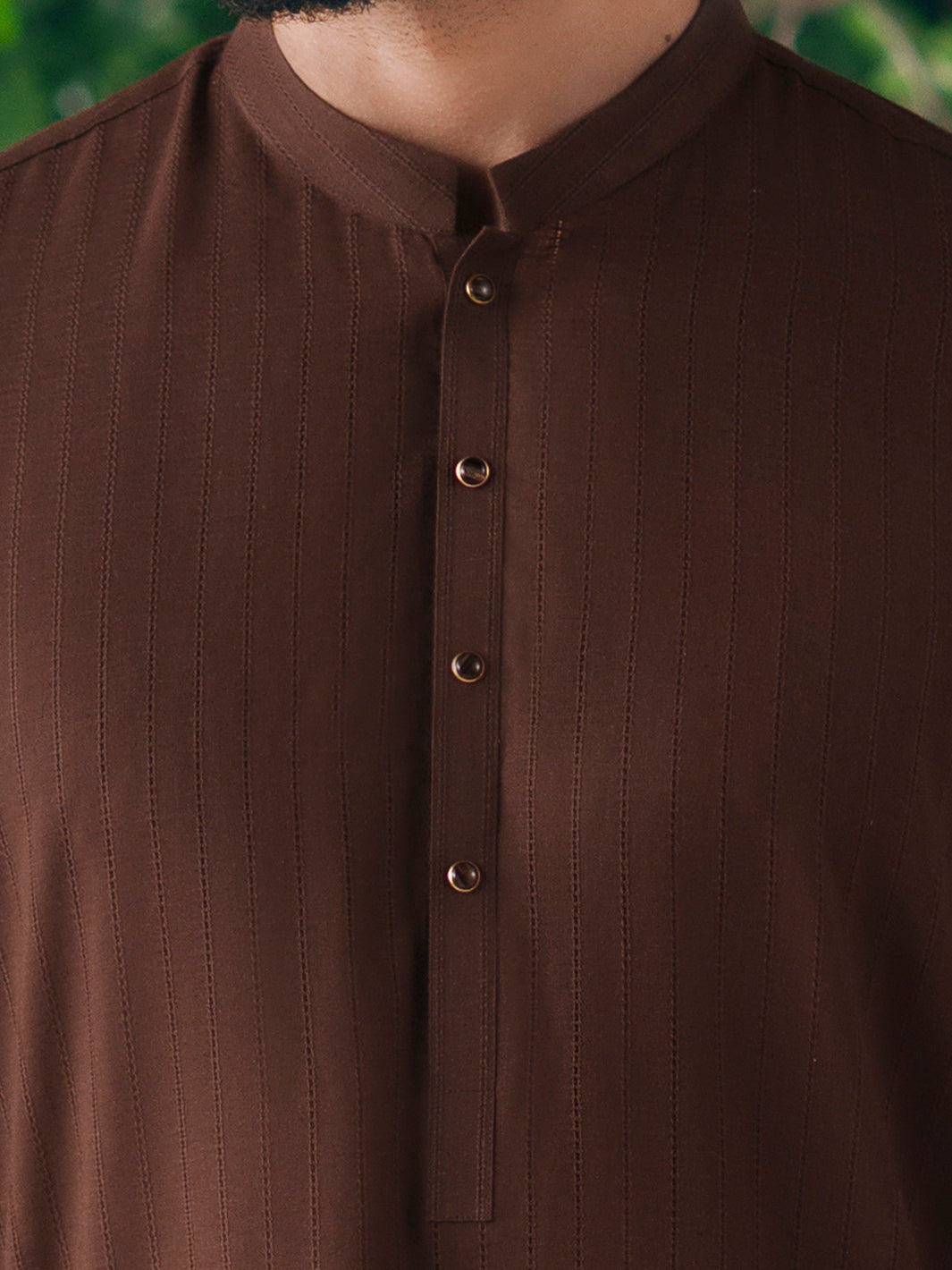 Brown Cotton Cut & Sew Kurta - AL-K-1327