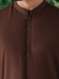 Brown Cotton Cut & Sew Kurta - AL-K-1327