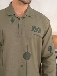 Sage Green Cotton Cut & Sew Kurta - AL-K-1333A