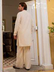 Cream Blended Formal Kurta - AL-K-SP-062