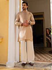 Beige Blended Formal Kurta - AL-K-SP-064