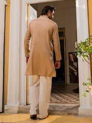 Beige Blended Formal Kurta - AL-K-SP-064