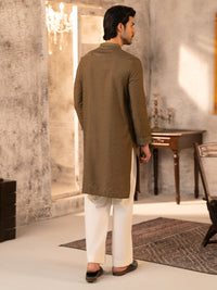 Green Formal Embroidered Kurta - AL-K-SP-066