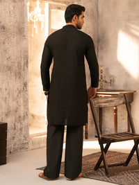 Black Formal Embroidered Kurta - AL-K-SP-067
