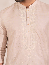 Beige Plain Special Kurta - AL-K-SP-072B