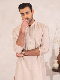 Beige Plain Special Kurta - AL-K-SP-072B