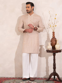Beige Plain Special Kurta - AL-K-SP-072B