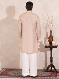 Beige Plain Special Kurta - AL-K-SP-072B
