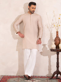 Beige Semi-Formal Special Kurta - AL-K-SP-073