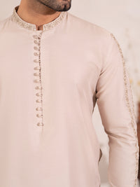 Beige Semi-Formal Special Kurta - AL-K-SP-073