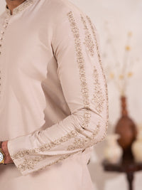 Beige Semi-Formal Special Kurta - AL-K-SP-073