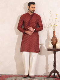 Maroon Formal Special Kurta - AL-K-SP-074