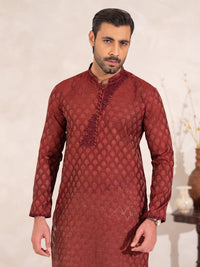 Maroon Formal Special Kurta - AL-K-SP-074