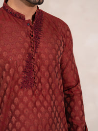 Maroon Formal Special Kurta - AL-K-SP-074