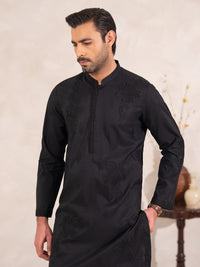 Black Semi-Formal Special Kurta - AL-K-SP-075