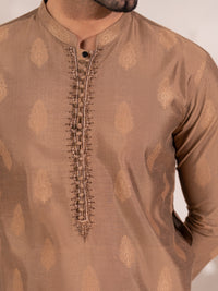 Beige Semi-Formal Special Kurta - AL-K-SP-077