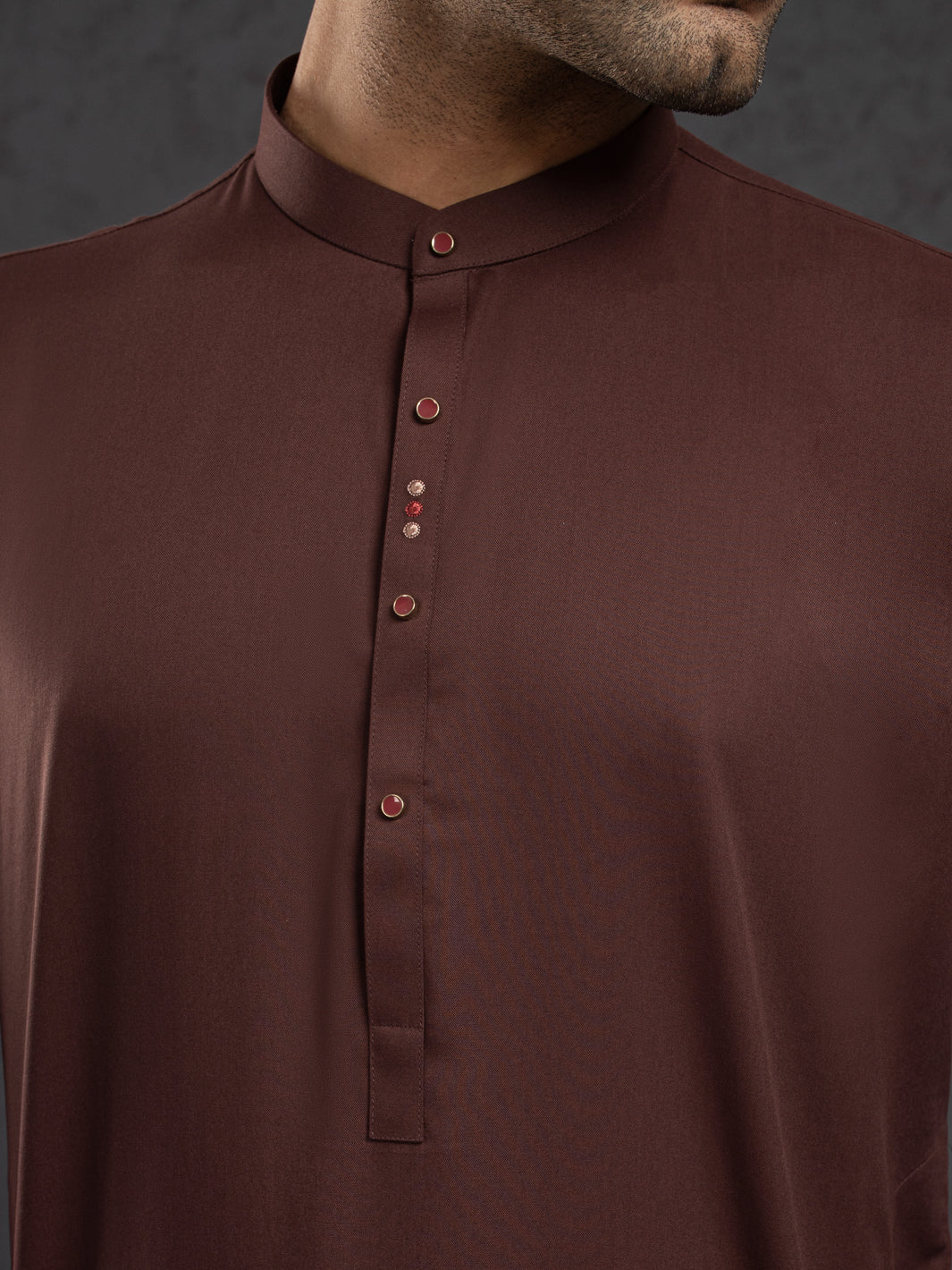 Maroon Blended Kameez Shalwar - AL-KS-3001F - Almirah Online